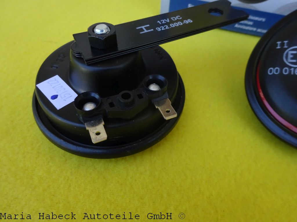 HELLA 3AM 922000971 fanfare horn signal horn set 12V red black HELLA 3AM 922000971 fanfare horn signal horn set 12V red black