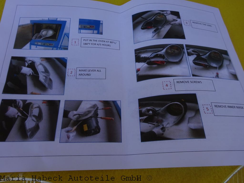 Euri Scheinwerfer Streuscheiben Reparaturset innen links+rechts  Porsche 996/986 Euri Scheinwerfer Streuscheiben Reparaturset innen links+rechts  Porsche 996/986