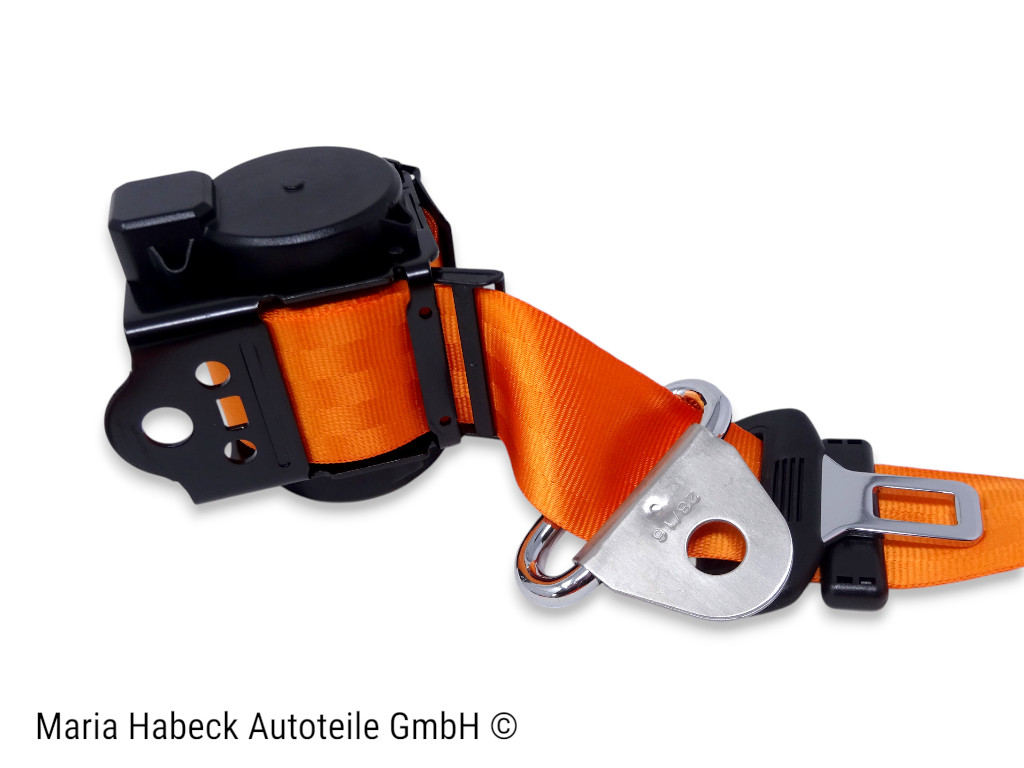 S.Trim 3-point safety belt with mounting bracket  Orange Porsche 911 1969–1973