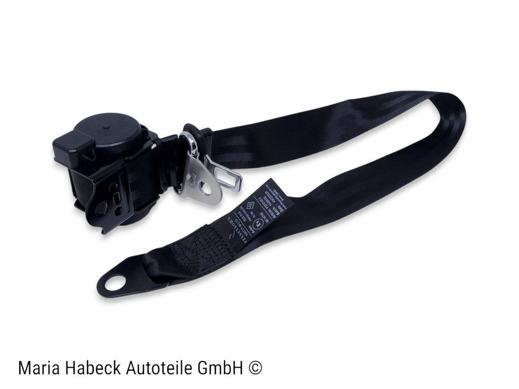 S.Trim 3-point safety belt with mounting bracket, black, Porsche 911