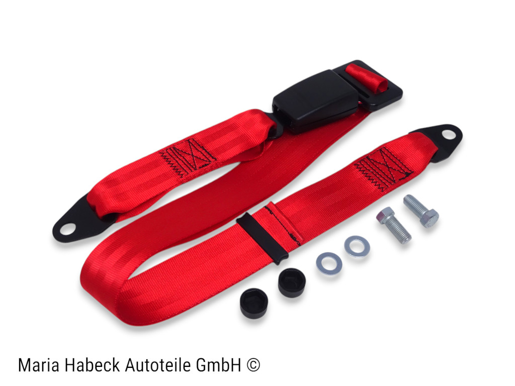 S-Trim 2-point lap belt red  for Porsche 911 / 924 / 968  47785779570B