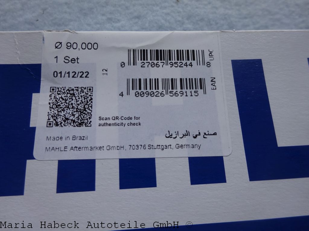 Mahle Kolbenringsatz 911 2,7 RS 210PS   50360N0