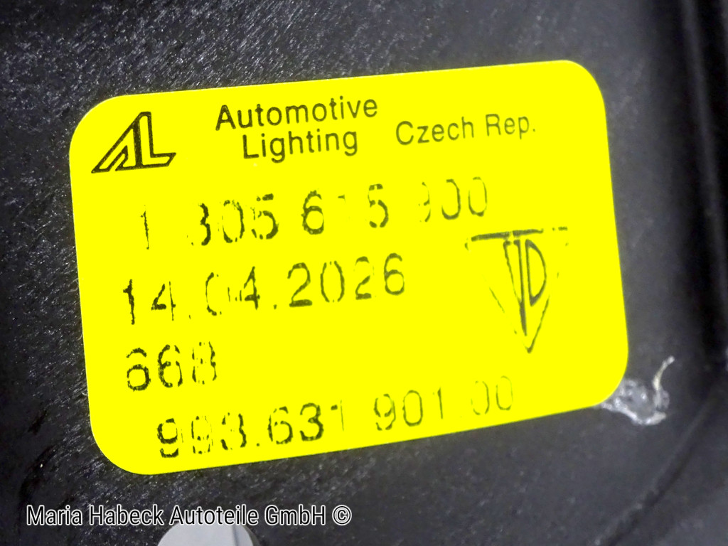 OE Porsche Scheinwerfer Ersatzglas 993 links  99363190100