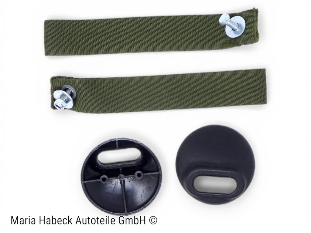 S-Trim Türschlaufe Türentriegelung grün  SET kpl mit Rosette Porsche 911 / 964