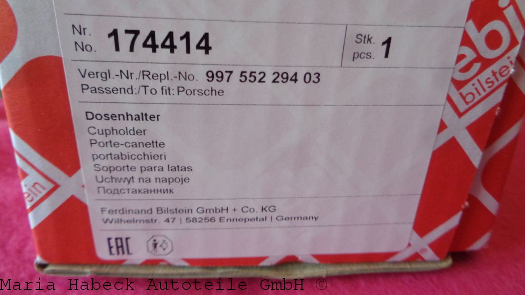 Febi Getränkehalter Porsche 997 / 987 997 552 294 03 Febi Getränkehalter Porsche 997 / 987 997 552 294 03