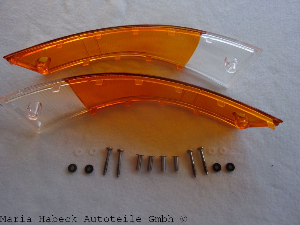 Blinker glass front right, without frame, with screws EU Porsche 911 / 912 65-68
