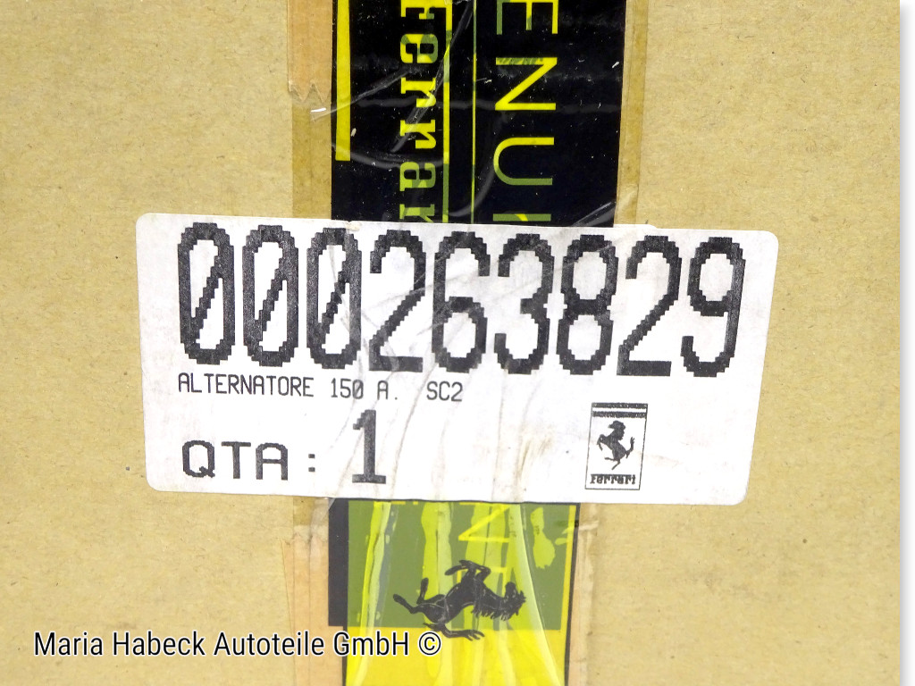 Ferrari  Lichtmaschine NOS für Typ California  263829 / 325295 / 325295 / 250365