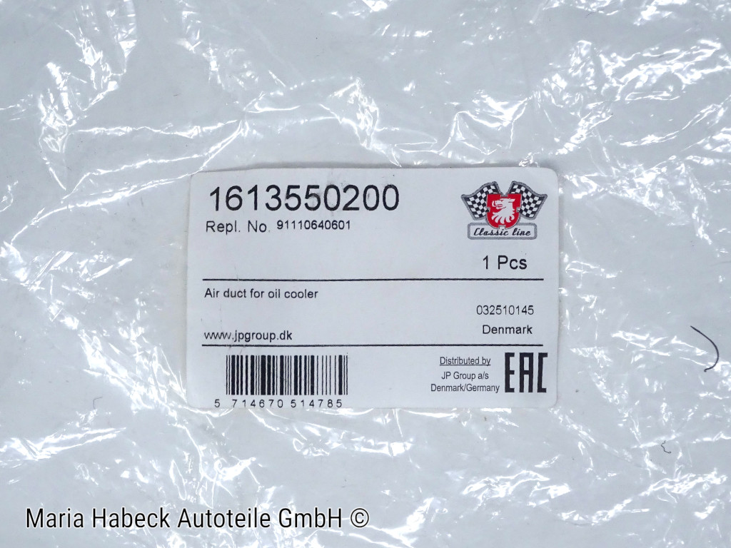 JP Luftführung  Luftkanal  Ölkühler  Porsche 911  930    91110640601