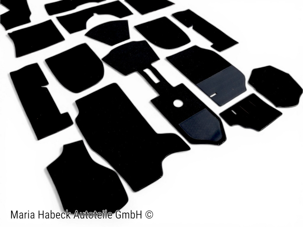 S-Trim Teppichsatz schwarz 19-teilig  für Porsche 911 Coupe Bj. 74-85