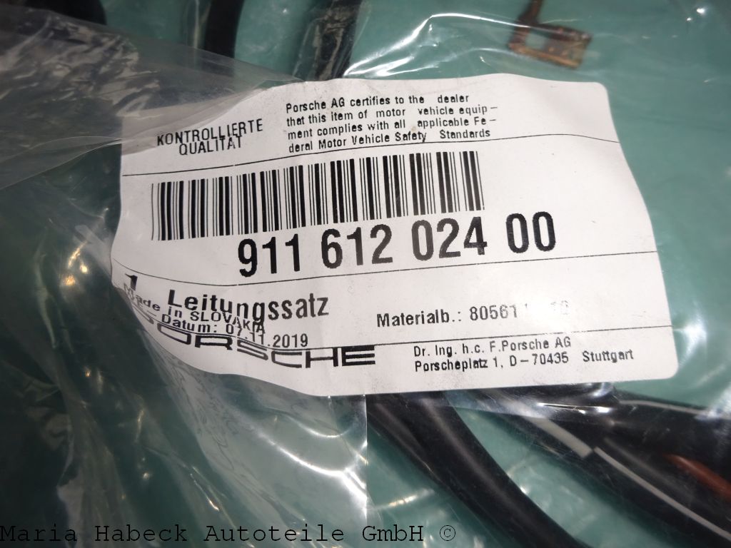 OE Blinker-Scheinwerfer Kabelsatz links  für Porsche 911 Bj. 69-73  91161202400