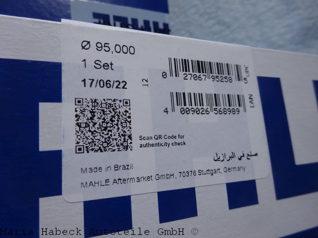 Mahle Piston ring set 6 pieces 911 3,0    503 71 N0