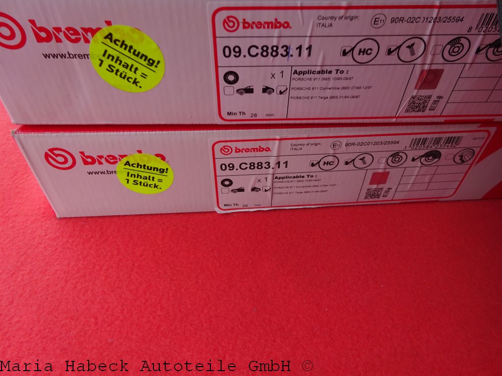 Brembo Bremsscheiben SET Porsche  993 Turbo HA   09.C883.11