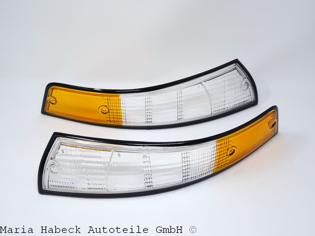 SET 2 JP turn signal lenses front left + right IT / black for Porsche 911 69-73