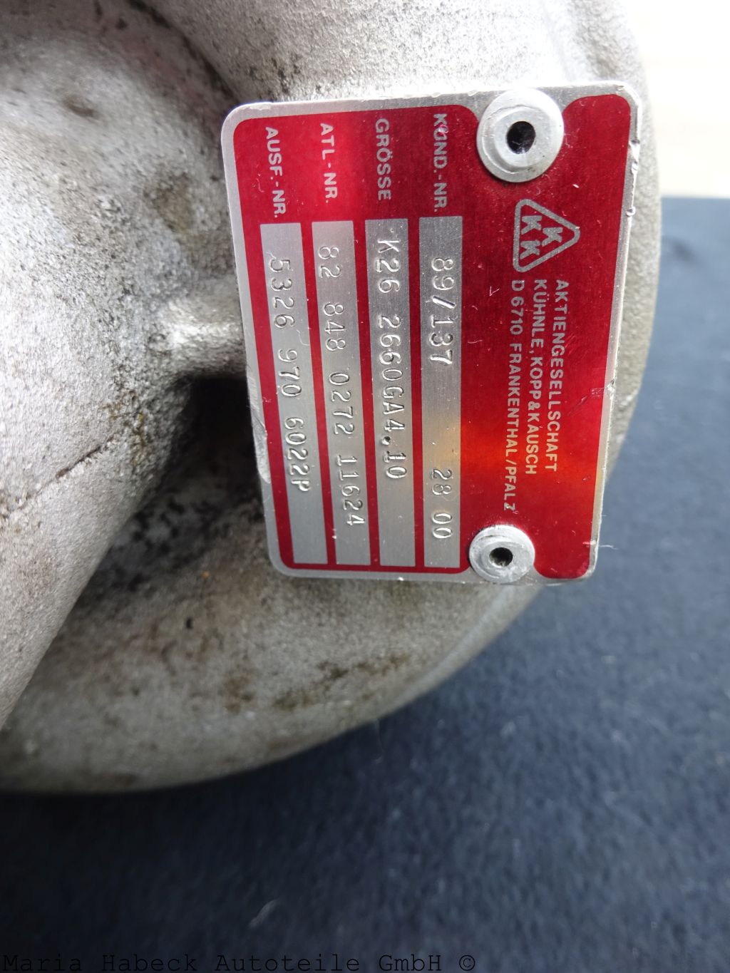 OE Turbolader KKK  Porsche 924 Turbo 93112300407  gebraucht