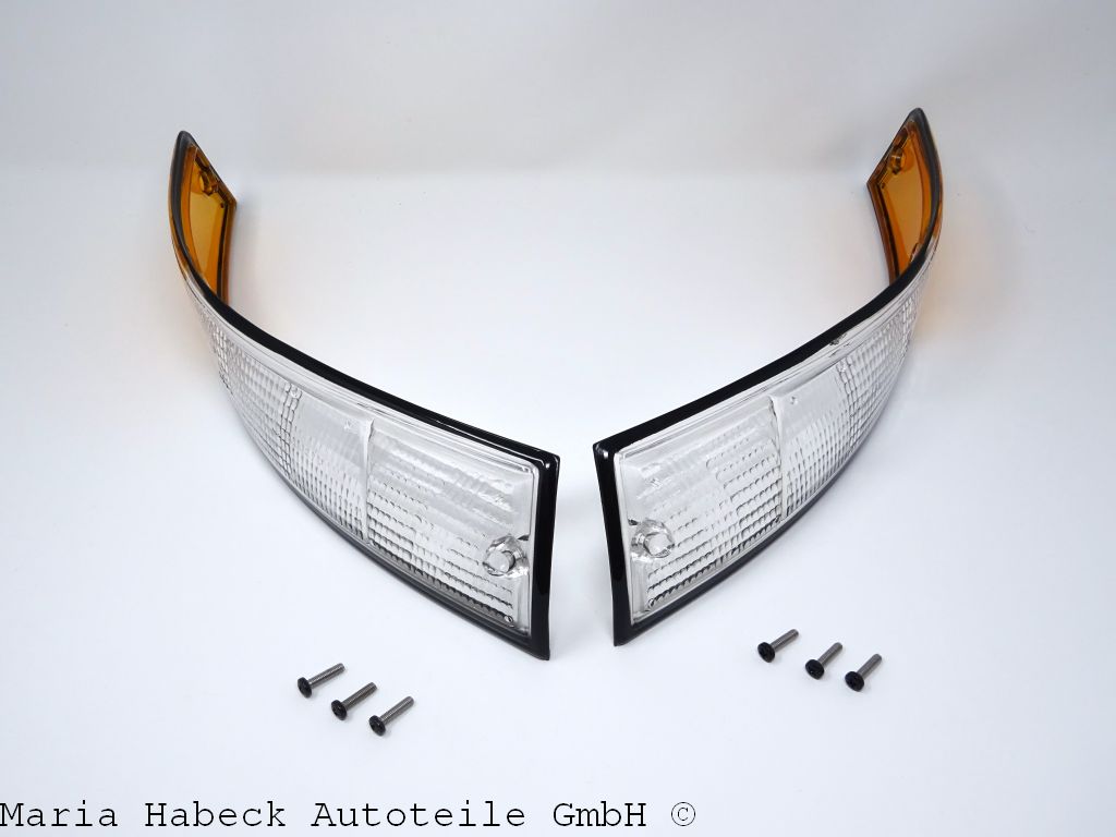 SET 2 JP turn signal lenses front left + right IT / black for Porsche 911 69-73