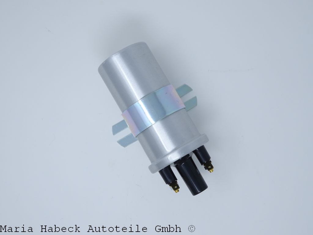 JP ignition coil with holder 356 B 6 Volt aluminum finish 111905105H