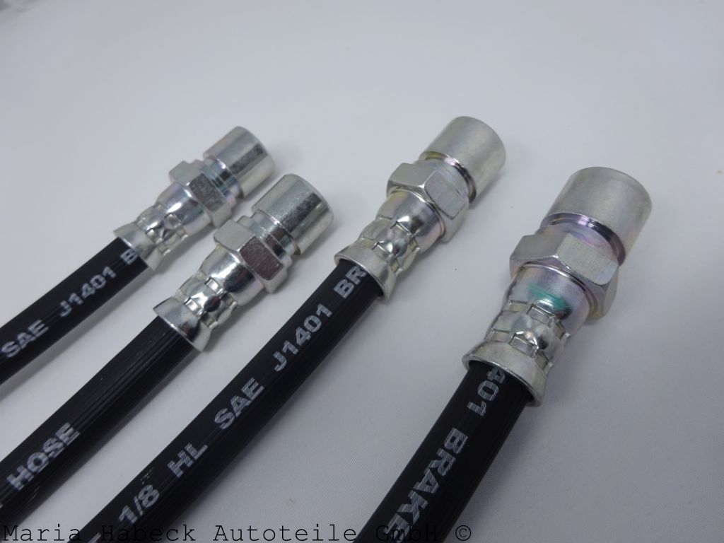 JP Set 4 Bremsschläuche VA / HA Porsche  911 69-83  2x90135563201+2x 90135563101