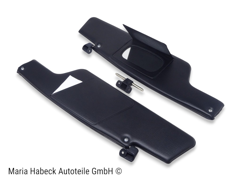 S-Trim  Sonnenblenden  SET  Porsche 914  schwarz  mit  Spiegel   91473104412