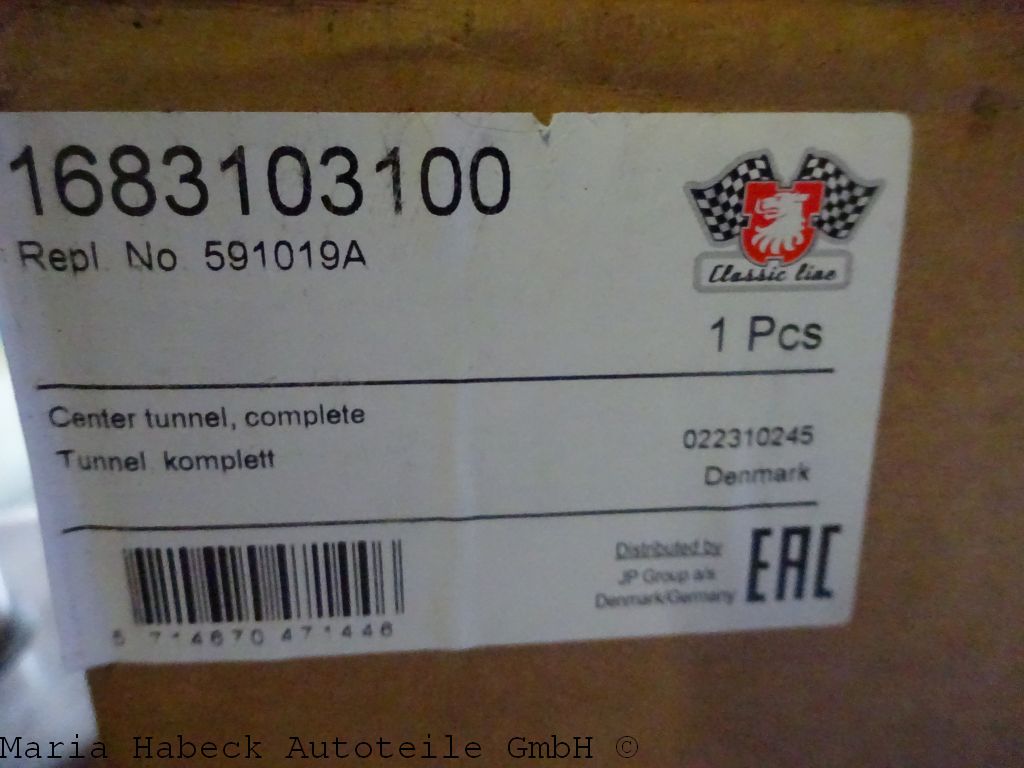 JP Mitteltunnel  kompl. Porsche 911 Bj. 65-71   591019A     91150106105