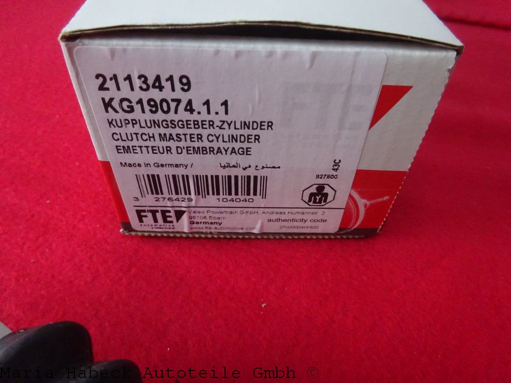 FTE  Kupplungs Geberzylinder Porsche 924 / 944  KG19074.1.1  2113419  477721171