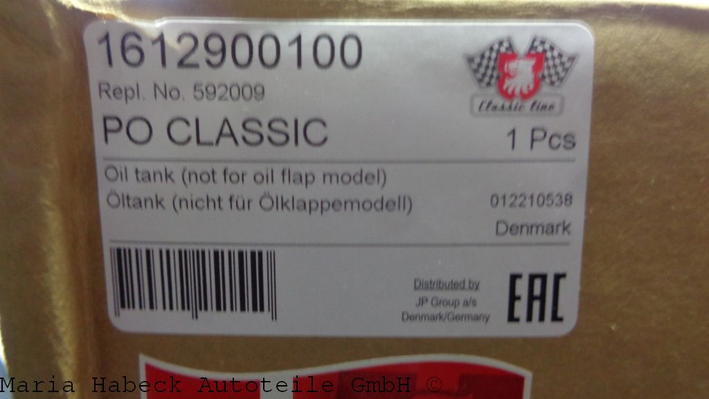 JP oil tank Porsche 911 2.0 and 2.2 ltr 592009    91110700115