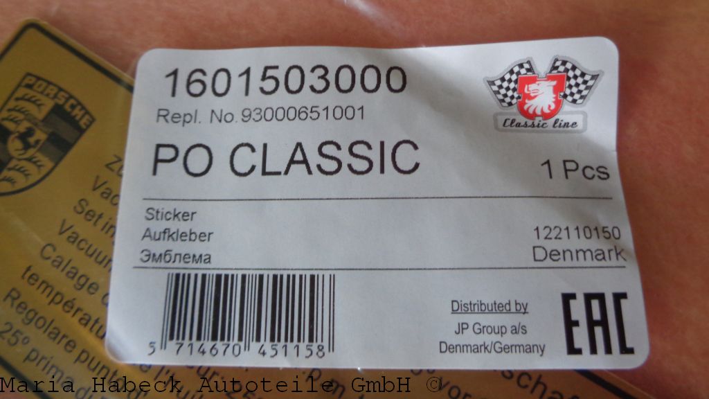 JP engine compartment sticker ignition timing / Lima 911 SC from year 81 9300065