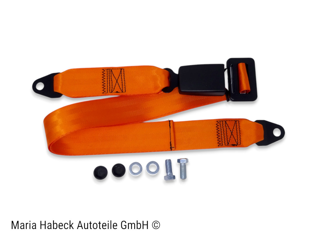 S-Trim 2-point lap belt, orange, Porsche 911 / 924 / 968, 47785779570B