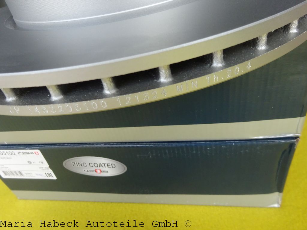 JP brake discs SET rear axle 34216778649 BMW E88 E82 rear 1 Series 123 135