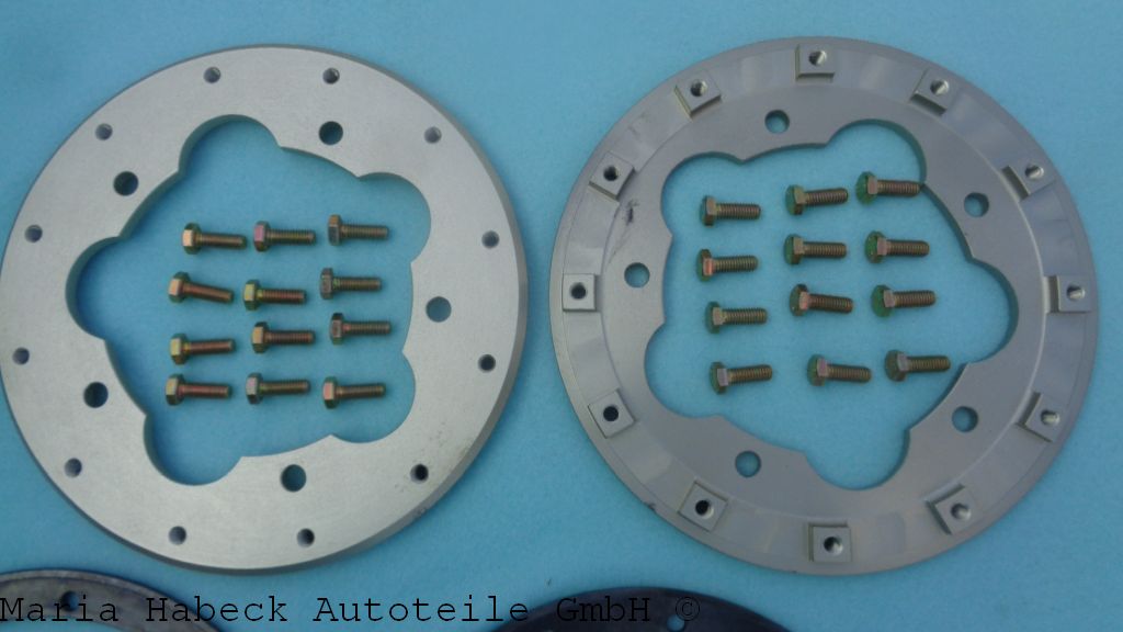 TMP Bremsflansch Ring & Befestigung SET VA kompl.  Porsche 930 Turbo 93035145701