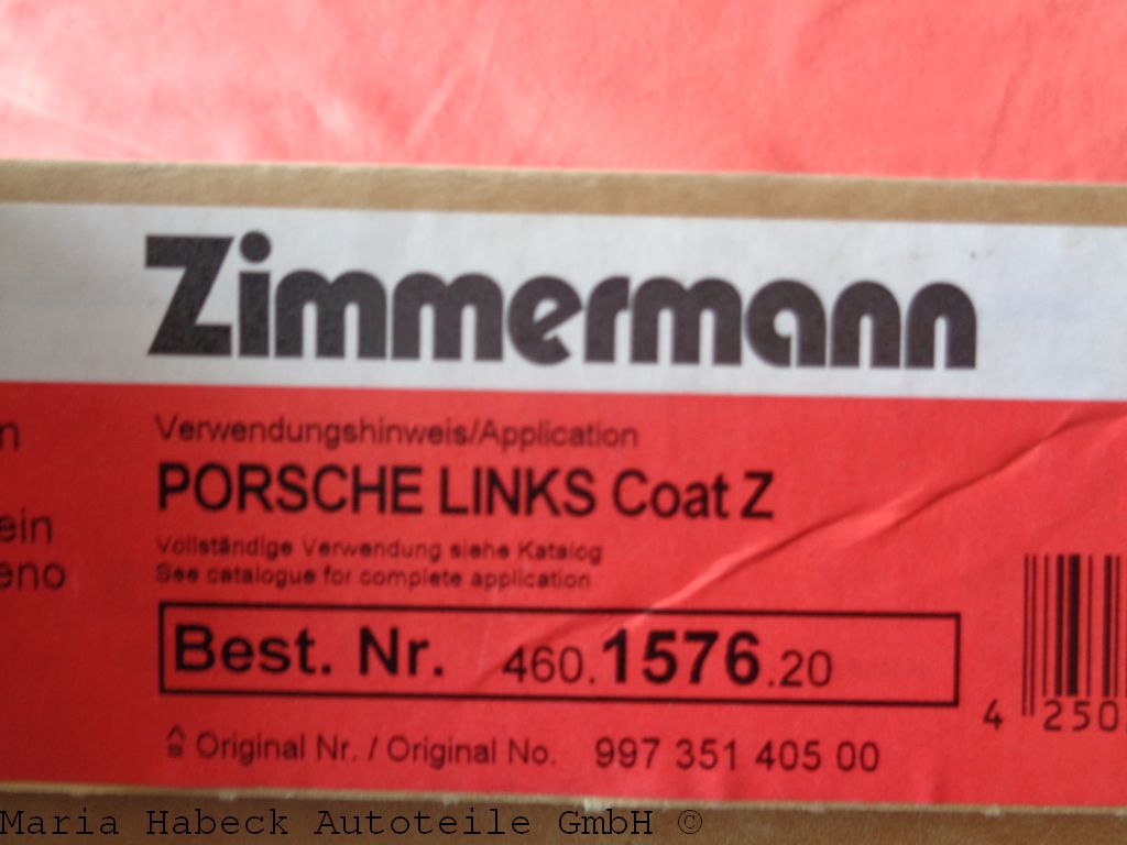 Zimmerm. Brake disc front left 997 1576.20 Zimmerm. Brake disc front left 997 1576.20