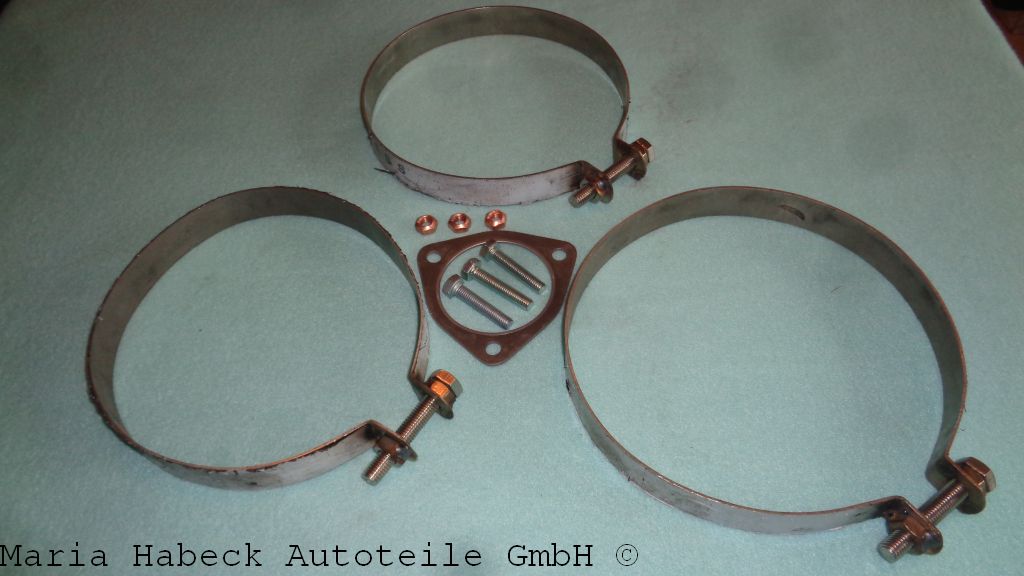 JP Edelstahl Spannband Set 3 mit Dichtung Endschallddämpfer  2,7-3,2   92.201KIT