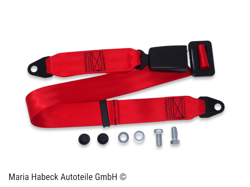 S-Trim 2-point lap belt red  for Porsche 911 / 924 / 968  47785779570B