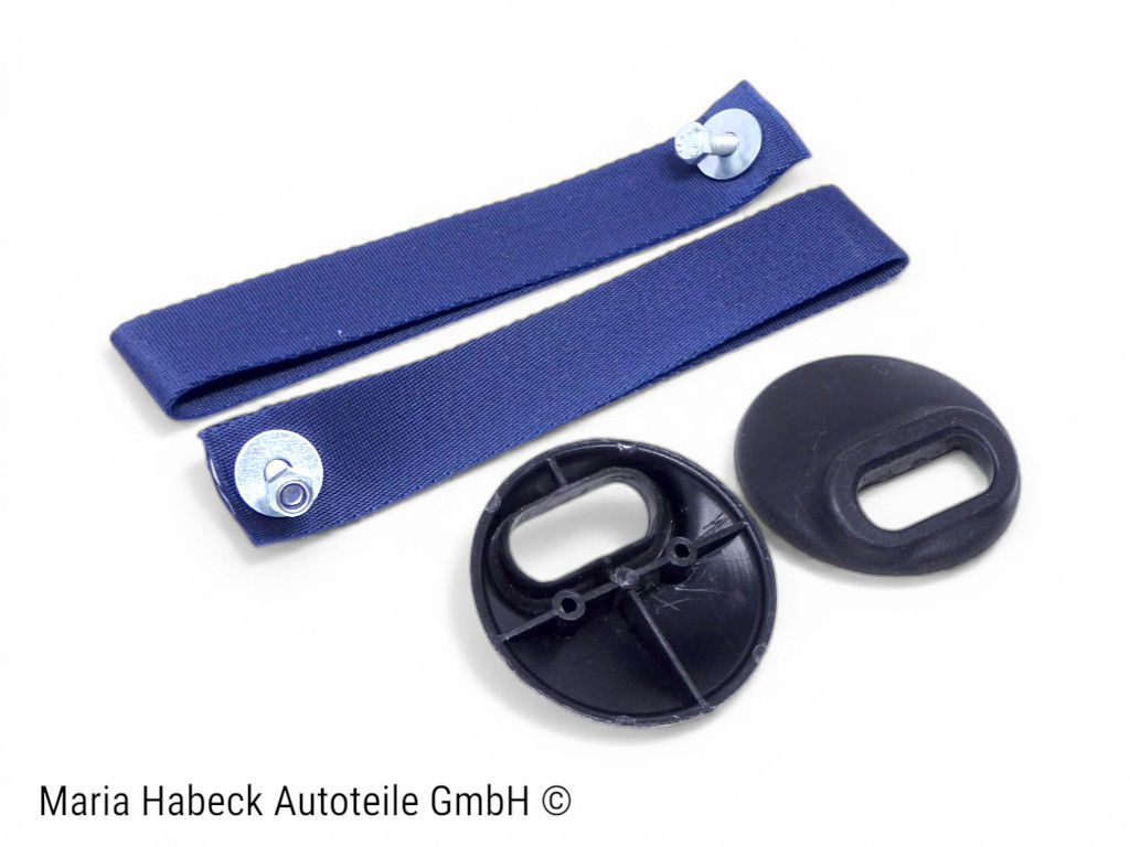 S-Trim Türschlaufe Türentriegelung blau  SET kpl mit Rosette Porsche 911  964