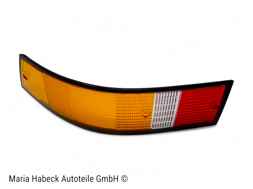 TMP Blinker glass rear left EU black w/ screws Porsche 911 yr 72-89  91163194900