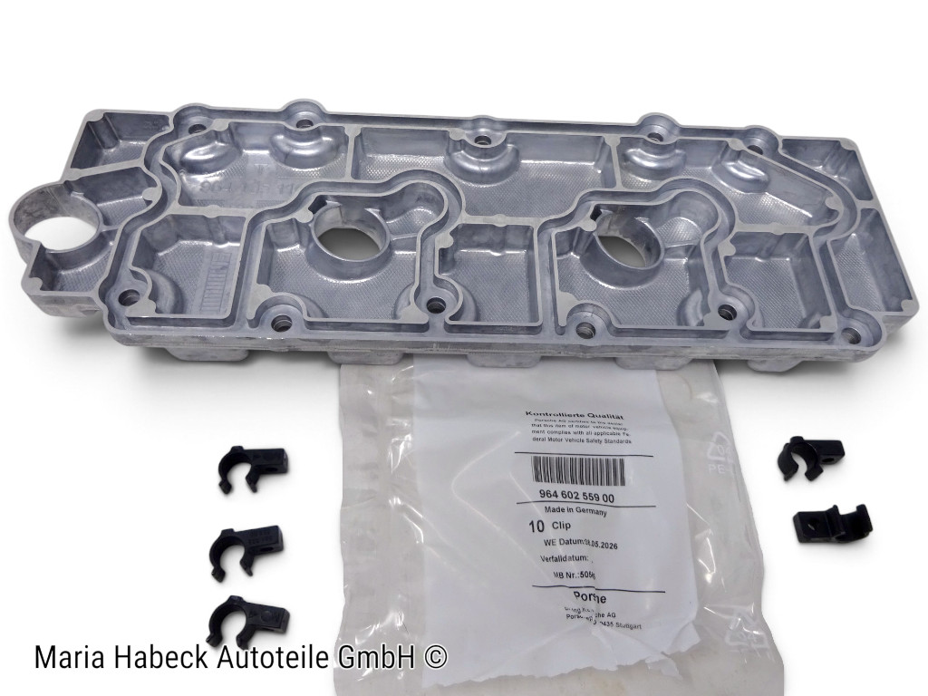 TMP Ventildeckel Alu unten incl. Clips  für Porsche 964 Bj. 89-94  96410511603