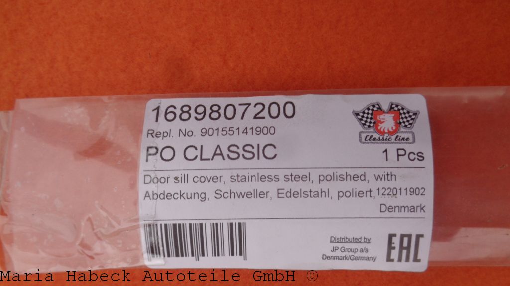 JP stainless steel carpet strip with screws SWB 911 year 65-68 JP stainless steel carpet strip with screws SWB 911 year 65-68