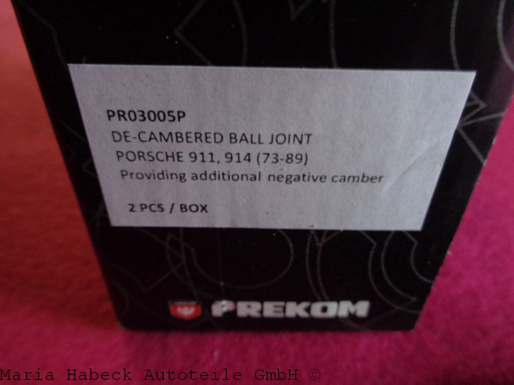 Prekom ball joint 911 left / right  72-89 racing + 0.75 ° camber