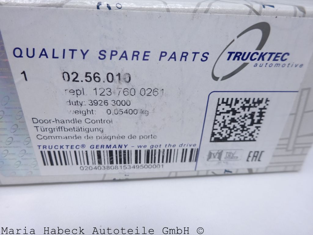 Trucktec  Chrom Türöffner rechts   innen Mercedes  W123  02.56.010   1237600261