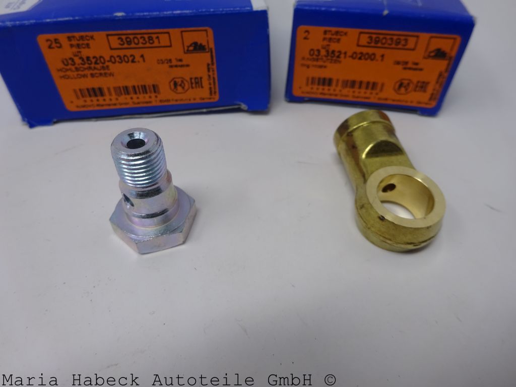 ATE Ringstutzen + Hohlschraube Bremssattel  Porsche 911 / 356 / 914  91435553100