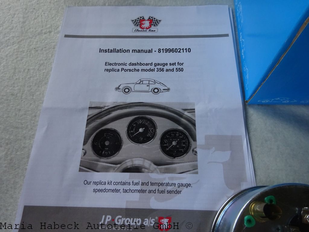 JP Instrumentensatz 3 Teilig Porsche 356  Replik      AC356100 JP Instrumentensatz 3 Teilig Porsche 356  Replik      AC356100