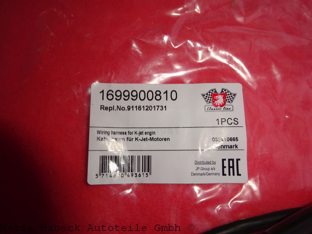 JP Kabelbaum Motor Porsche 911 3,0 K-Jetronik 204 PS 91161201604 JP Kabelbaum Motor Porsche 911 3,0 K-Jetronik 204 PS 91161201604