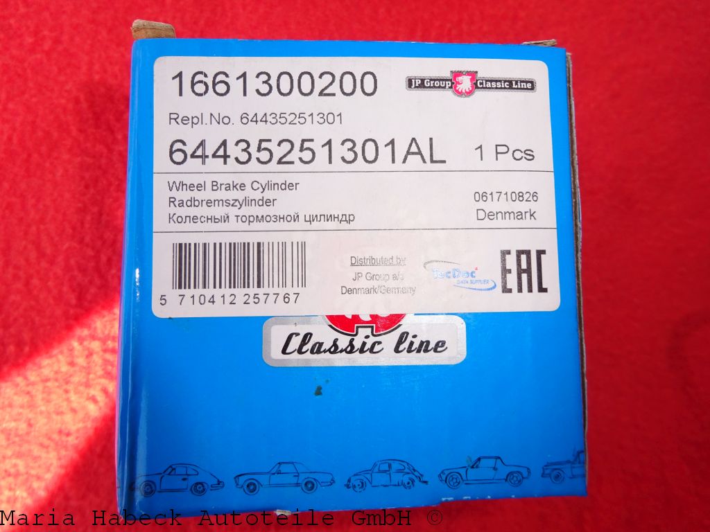 JP wheel brake cylinder Porsche 356 B year 50-62 rear 64435251301