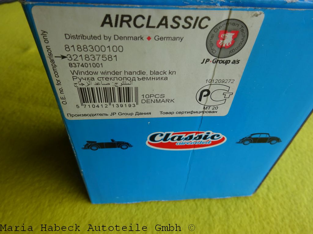 JP Window crank black  for Porsche 924 / 944   321837581  1138375814 JP Window crank black  for Porsche 924 / 944   321837581  1138375814