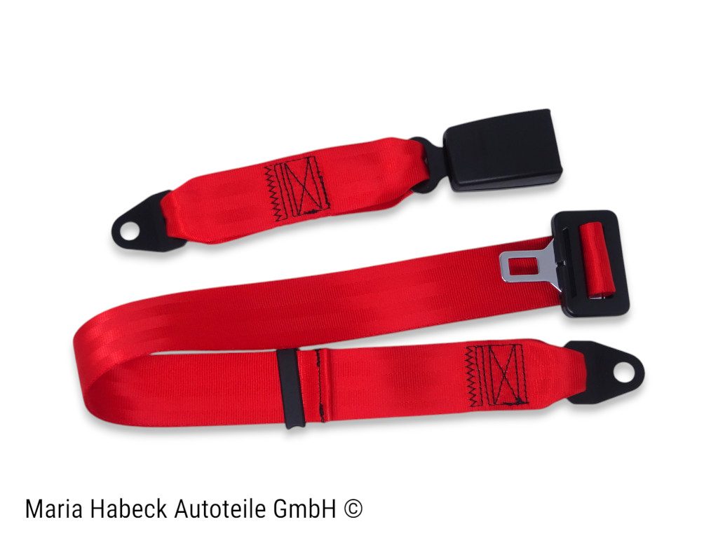 S-Trim 2-point lap belt red  for Porsche 911 / 924 / 968  47785779570B