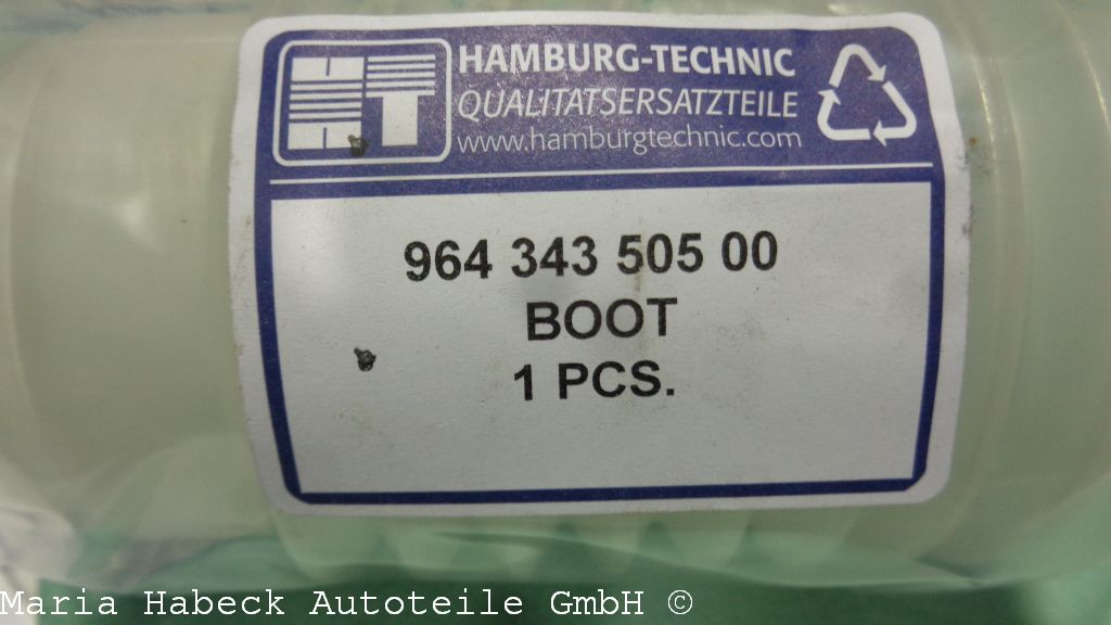 HT Schutzhülle Staubschutz  für Stoßdämpfer weiß  Vorderachse  964 343 505 00