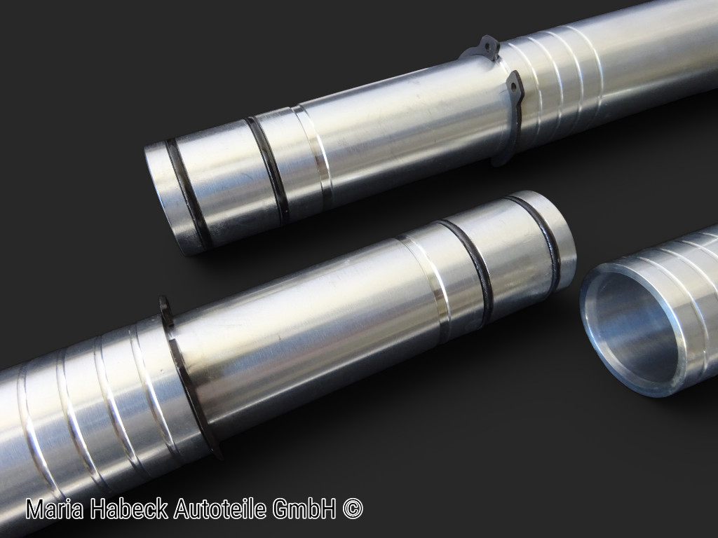 Set 4 pcs. HT Oil return pipe alu 2-piece for  Porsche year 65-98  90110735101