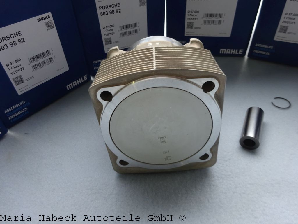 Set of 6 pcs. Mahle piston and cylinder assy  for 964 Turbo 5039892  93010395409