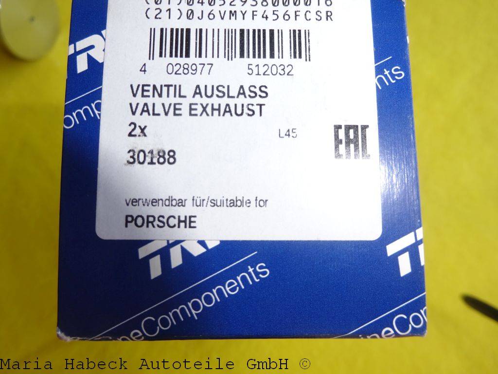 TRW Exhaust Valve Porsche 964 3.6 Bj. 1990 -1993    30188     96410541904 TRW Exhaust Valve Porsche 964 3.6 Bj. 1990 -1993    30188     96410541904