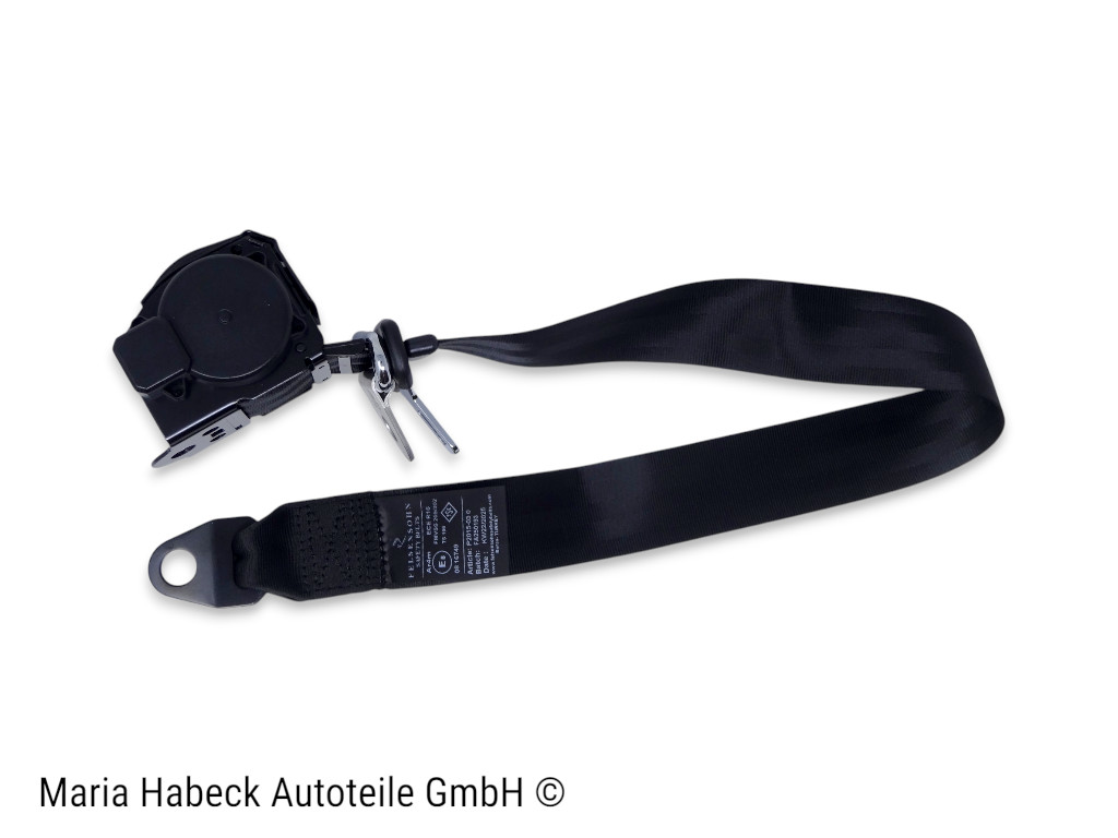 S.Trim 3-point safety belt with mounting bracket, black, Porsche 911