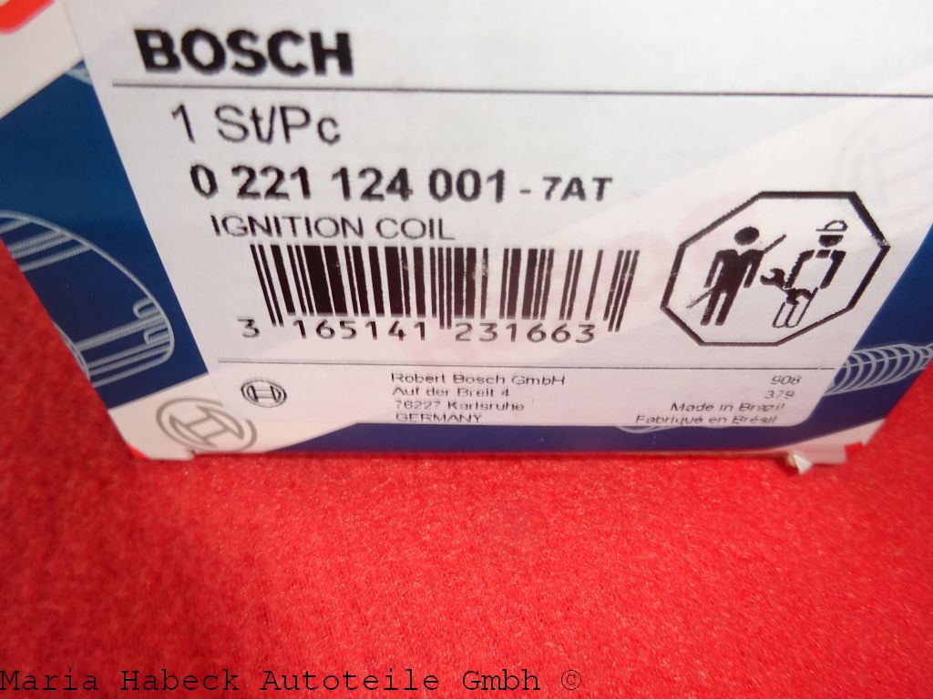 Bosch ignition coil for Porsche 356 B 6Volt 0221124001  PCG602108A / 61660210800 Bosch ignition coil for Porsche 356 B 6Volt 0221124001  PCG602108A / 61660210800